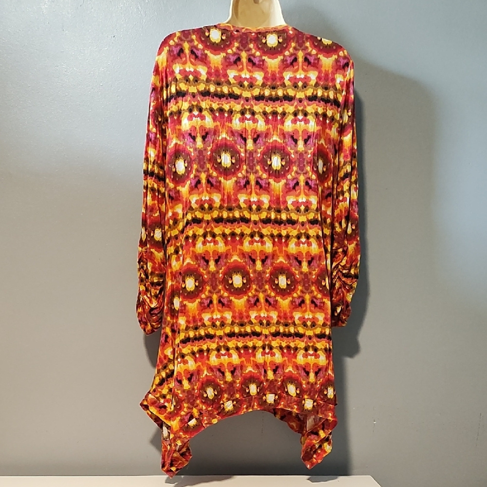 Grace Elements Vibrant Multicolor V-Neck Tunic - image 15